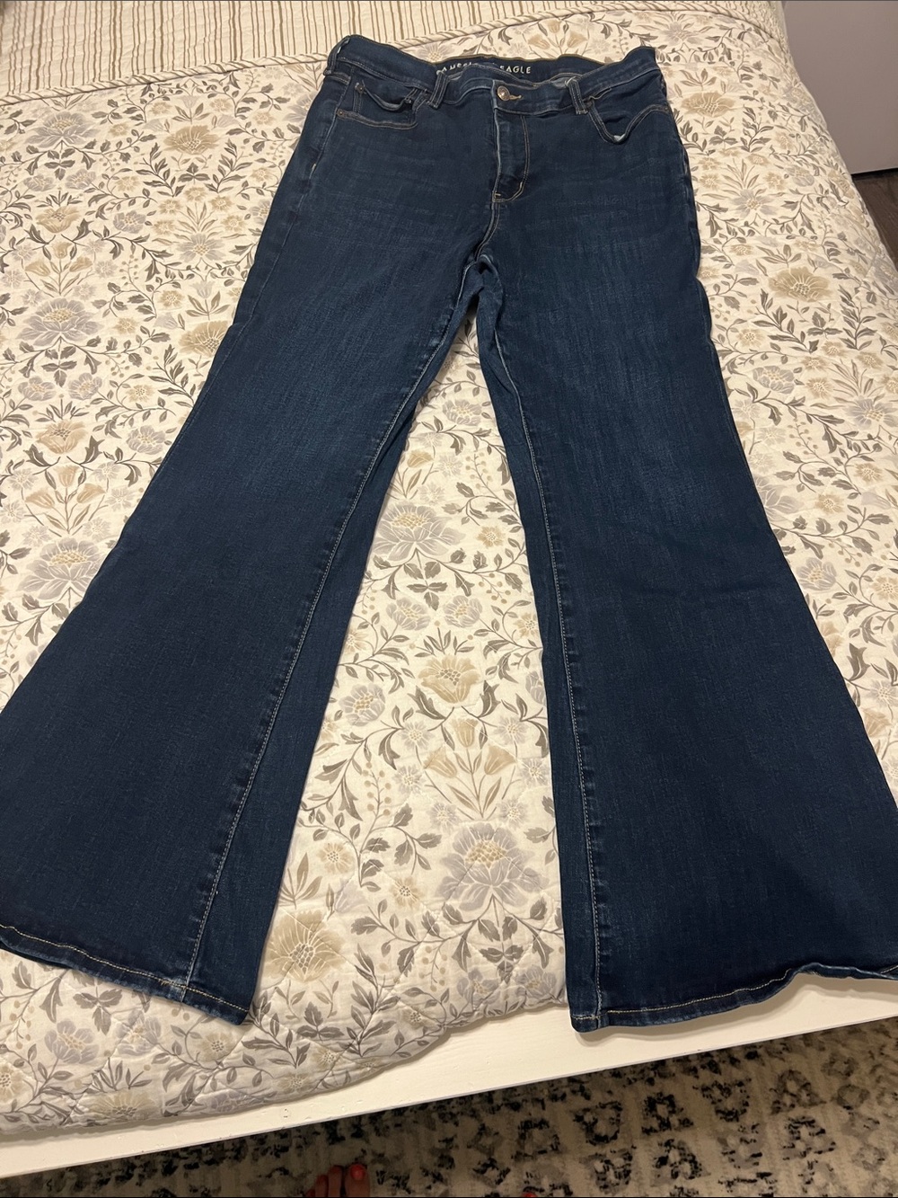 American Eagle Outfitters Dark Indigo Wide Leg Jeans